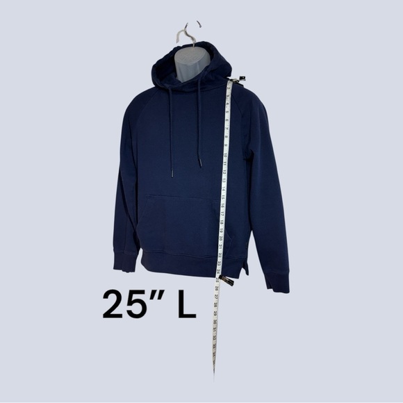 EXPRESS Quality + Fit Men’s Pullover Hoodie Navy Blue Size Small - Picture 2 of 7